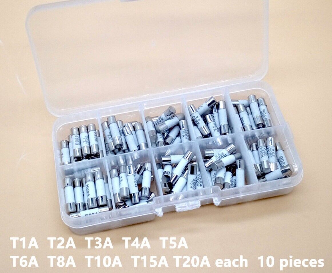 thumbnail image 2 of 5 Pack 0.25A 250V Fast Blow Ceramic Fuses – 5x20mm (3/16 X 3/4 Inch) F0.25AL250V 2 of 6