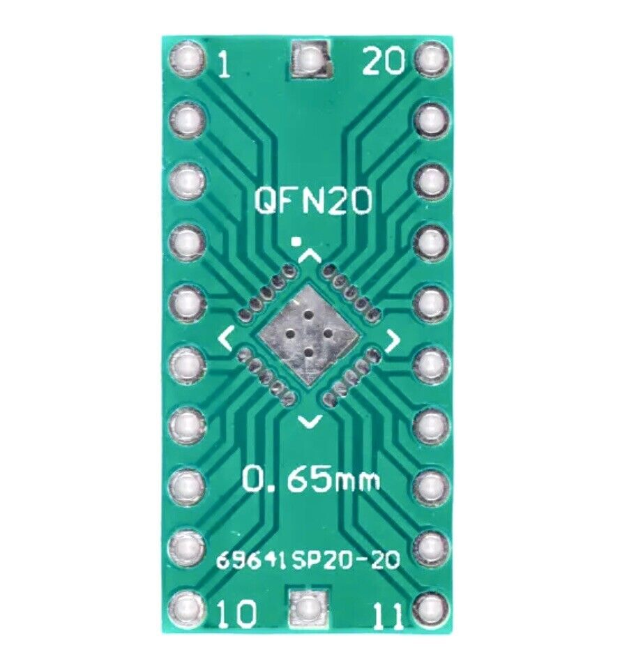 5PCS QFN20 to DIP20 QFN 0.5/0.65mm QFP-20 QFP20 LFCSP20 Adapter to DIP Transfer