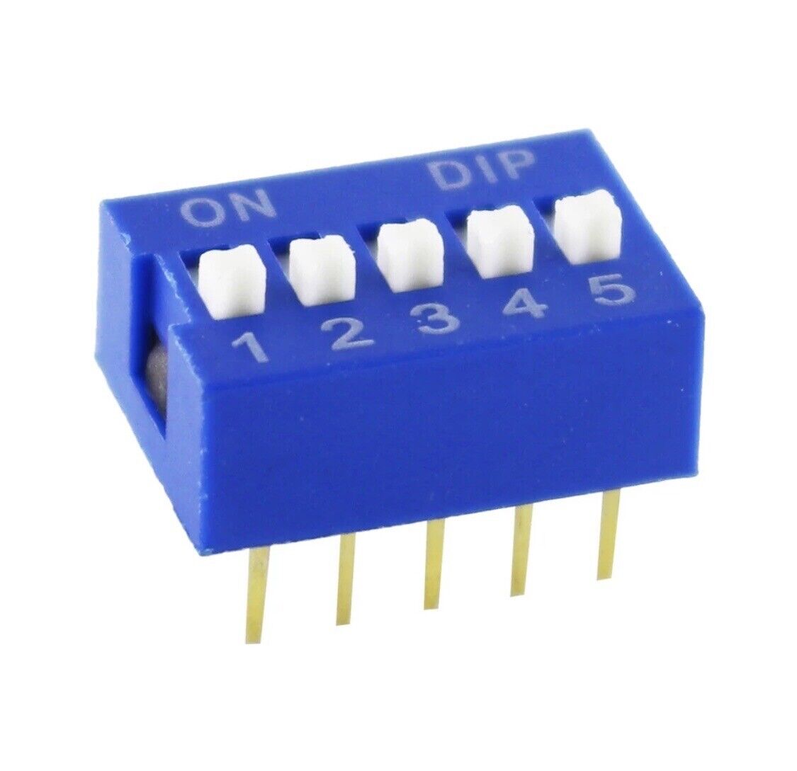 Channel Toogle 35PCS DIP Switch Kit 1 2 3 4 5 6 8 Channel Toggle Switch BLUE Snap Swi ...