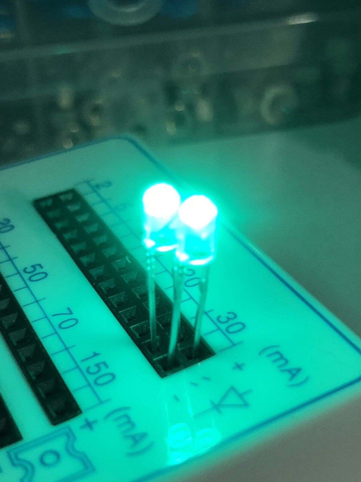 3mm Cyan LEDS Light Emitting Diode 500nm 100 Pcs Led Diode Round Head ...