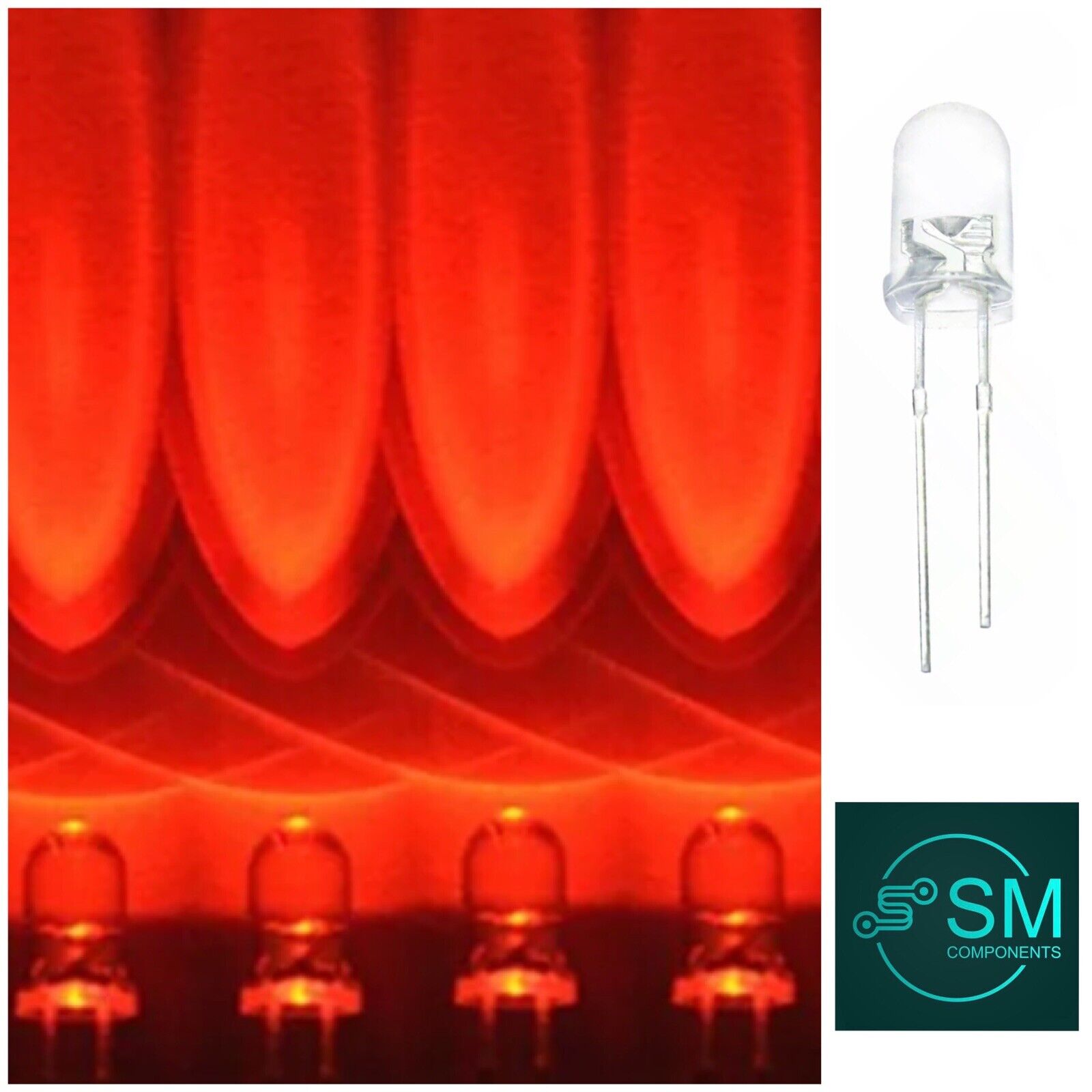 Bright Led Component Industrial Roof Flashing 10x 5mm Blue & Red Flashing LEDs - Super ...
