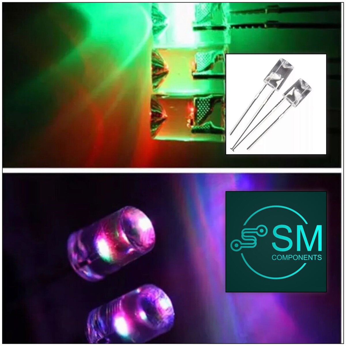 Sm Led 5mm Straw Hat RGB Slow Flashing LED Diodes 20 Pack 20pcs 5mm Straw Hat ...