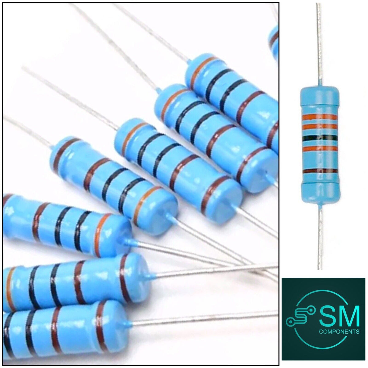 21 Watts Rms 210PCS 2 Watt 21 Values 0.1-0.91 Ohms 1% Metal Film Precision Resistor ...