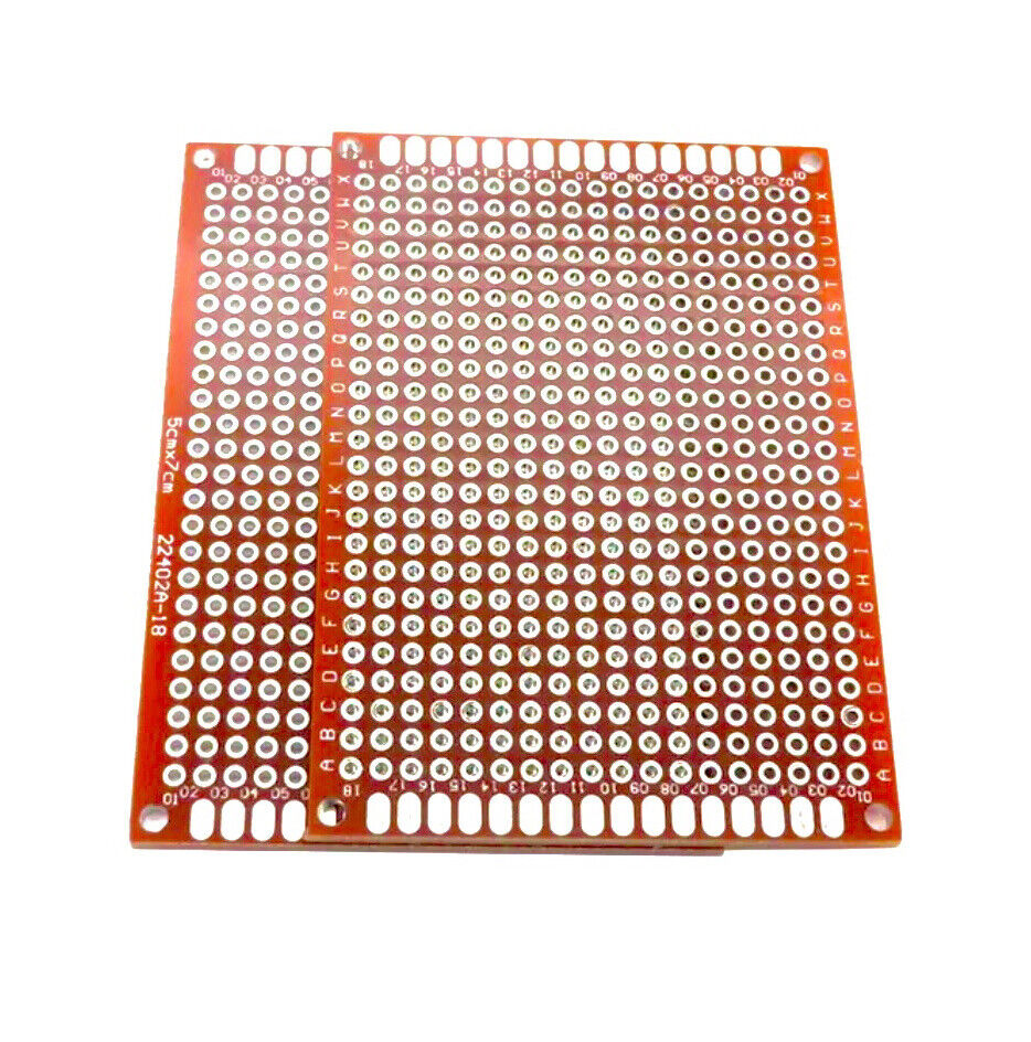 12PCS 70x50 Double Side FR4 Arduino Prototype 6 COLOURS PCB Board Soldering 2ea