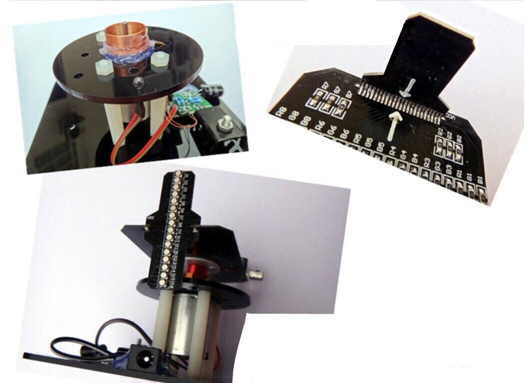 Assembled Finished RGB Electronic Rotating 16 RGB SMD LED Disc Kit POV Unit