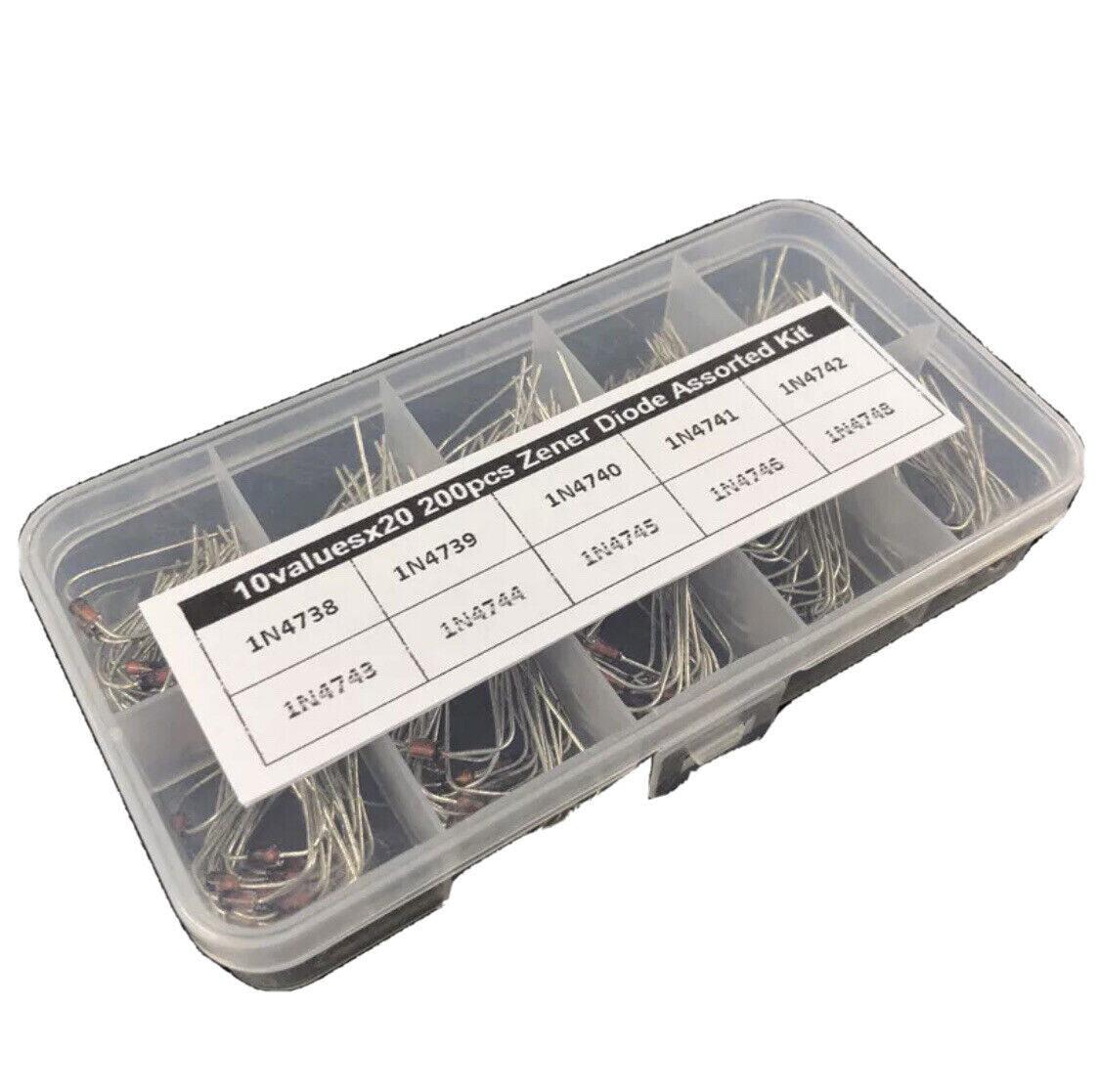 400PC Zener Diode Kit 1N4728~1N4737 DIY Electronic Component Kit 3.3V ...