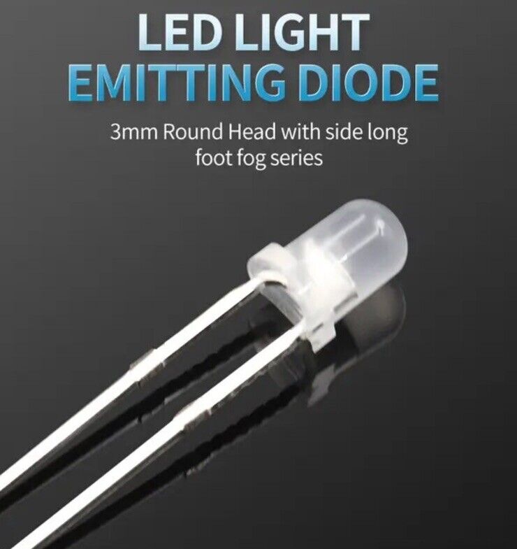 100PCS 3mm F3 PINK Led Light Emitting Diode DIFFUSED Top Round Head Lo ...