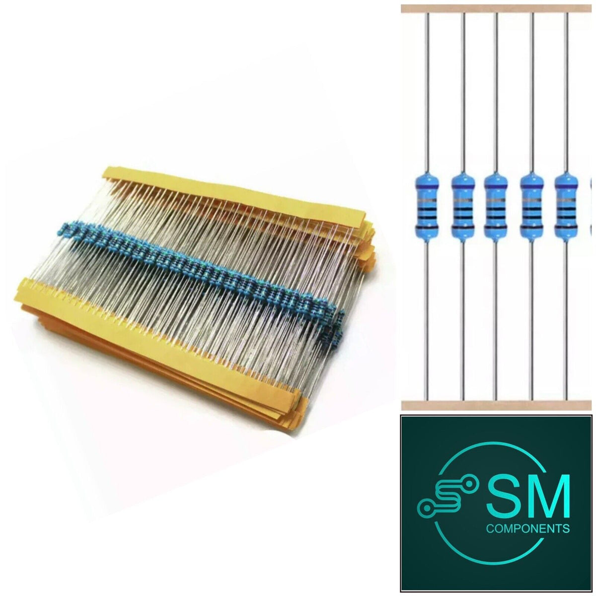 Reference Resistor 600pcs 30 Values 10-1M Ohm 1% 1/4W 0.25Watt Metal Film Resistors Assor ...