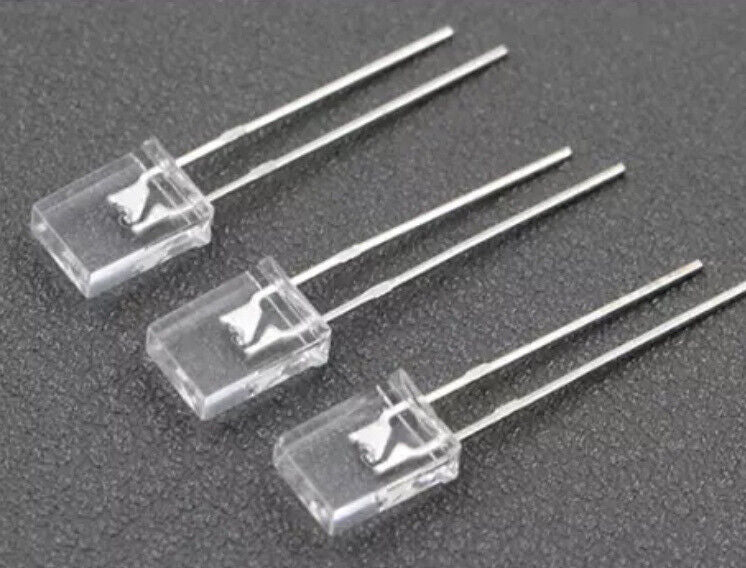 100pcs 2x5x7mm 257 Rectangular WARM WHITE Clear Resin Led Light Emitti ...