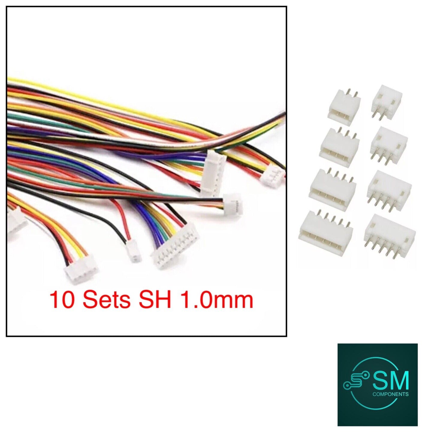 10 Sets 1.0mm SH 4 Pin Wired Micro Connector Quadcopter Electronic Drone 20PCS