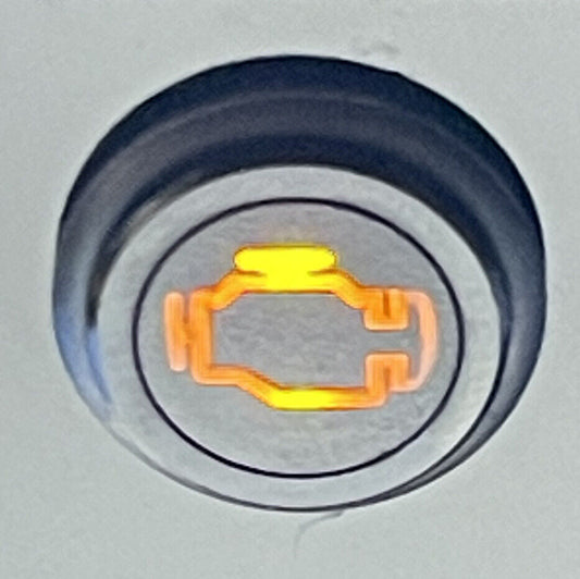 14mm CHECK ENGINE YELLOW LED Dash Panel Warning Pilot Light Lamp Car 12V-36V