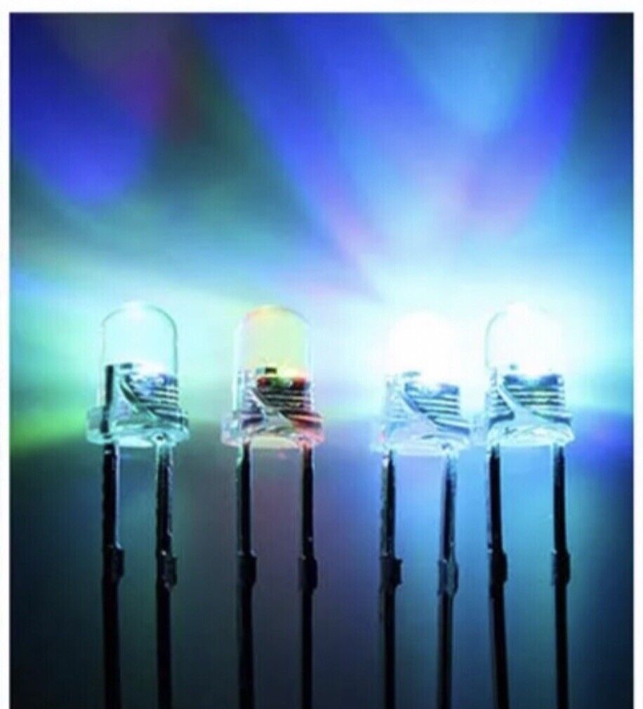 3mm LED Light Emitting Diode RGB SLOW flash 100pcs  F3 CLEAR Round Top