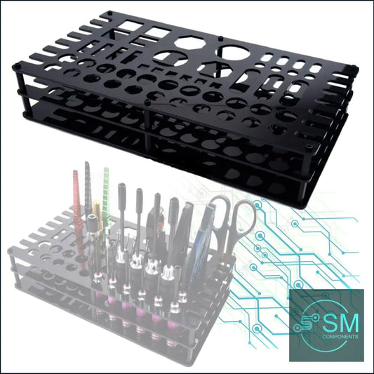 Acrylic Storage Rack Screwdriver Pliers Tweezers Flux Soldering Tips Tool Bench