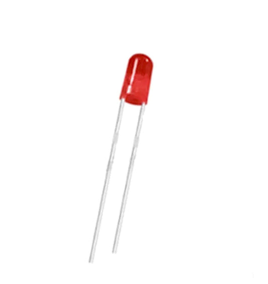 100PCS 3mm RED Colour Diffused LED Light Emitting Diodes NO EDGE Long Pins DIY