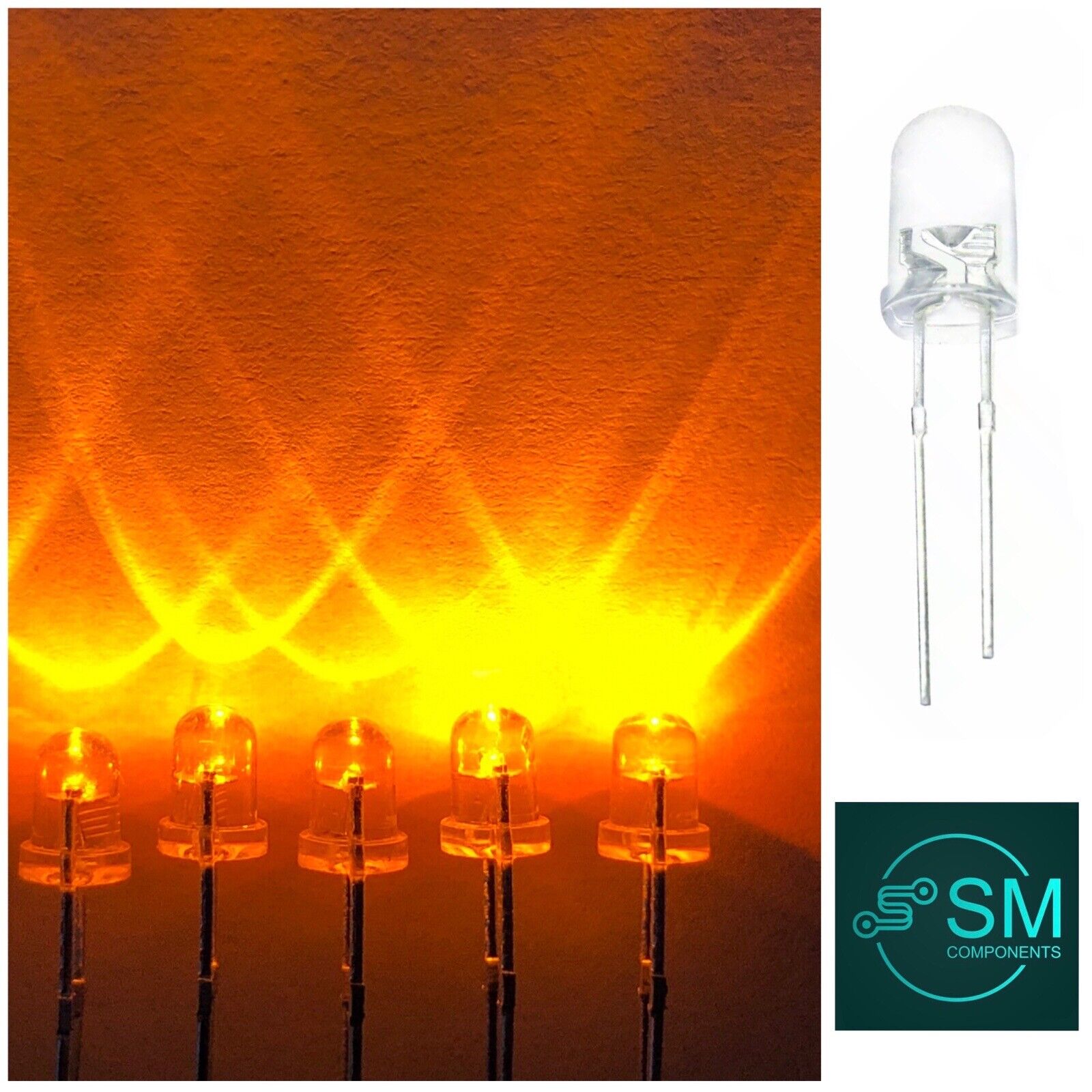 Led Flash Yellow 100pcs 5mm Flashing Blinking Yellow LED Light Emitting Diodes 1.5hz On ...