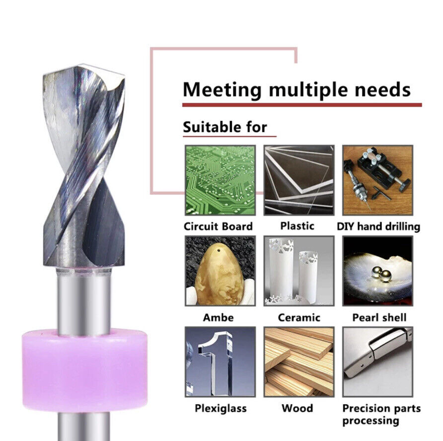 10Pcs 3.1-4.0mm PCB Print Circuit Board Tungsten Carbide Micro Drill Bit Set