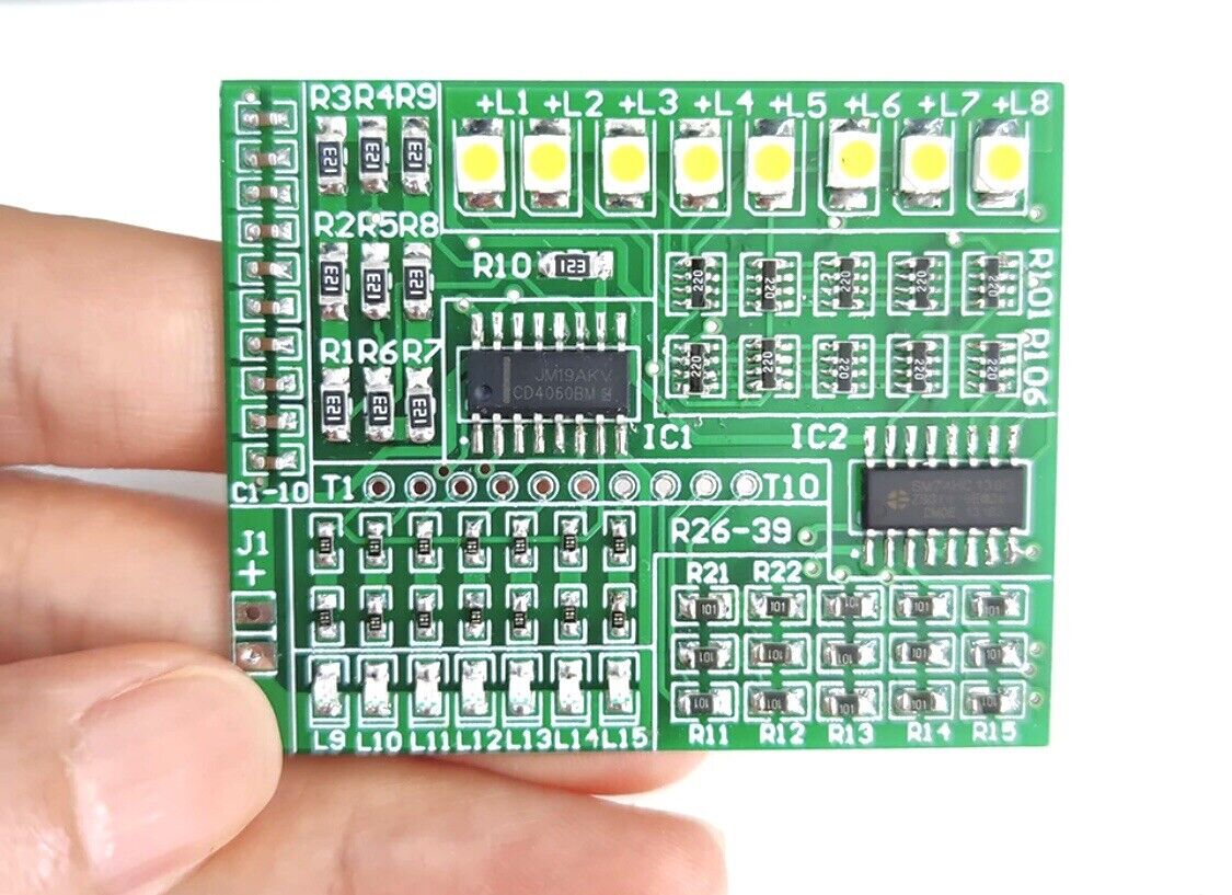 SMD/SMT PCB Component Soldering Practice Board CD4060 DIY Diode, Resistor, LEDS