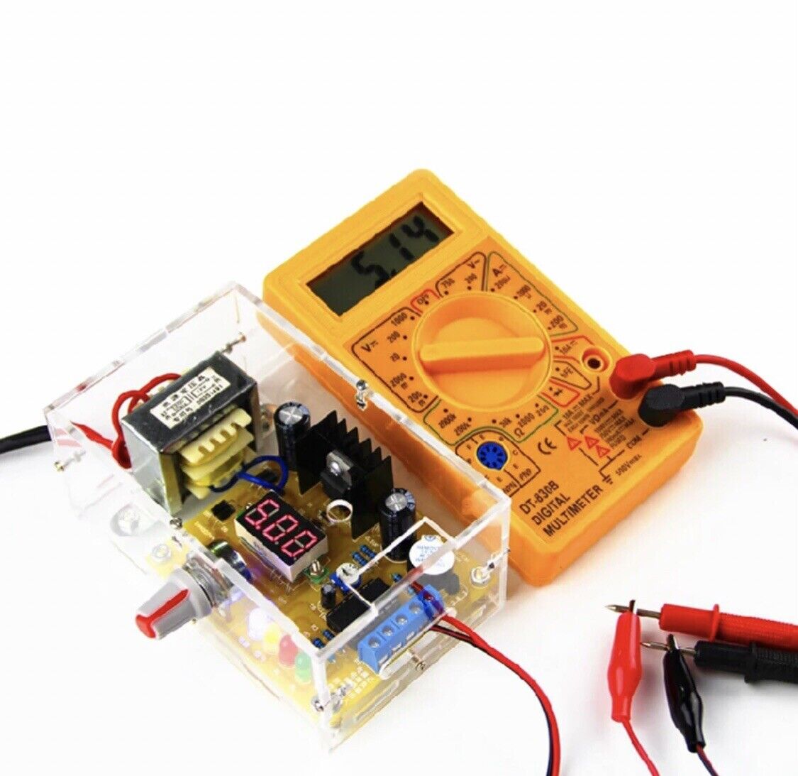 LM317 Continuously Adjustable Regulated DC Power Supply Kit LM317 1.25-12V 2W