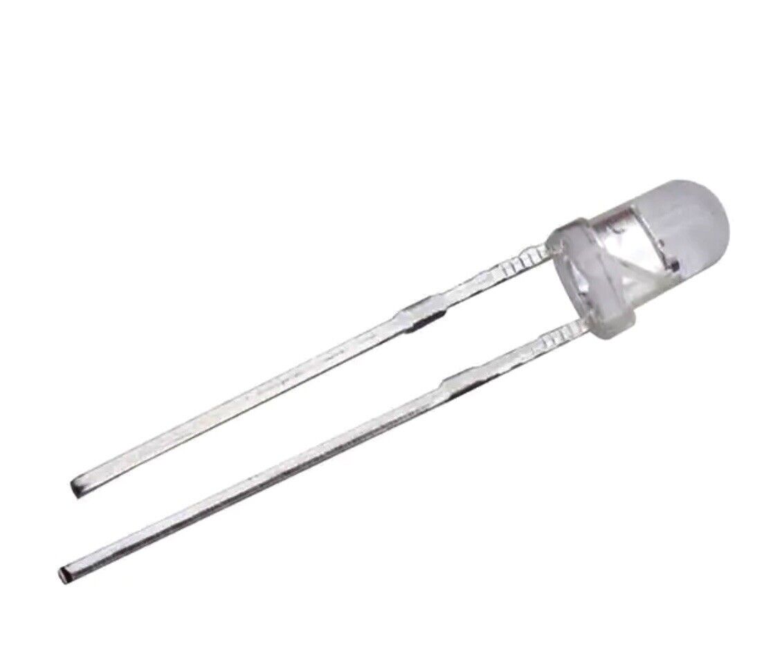 100pcs 3mm LEDS 4-12V leds Light Emitting Diodes Round Clear NO RESIST ...