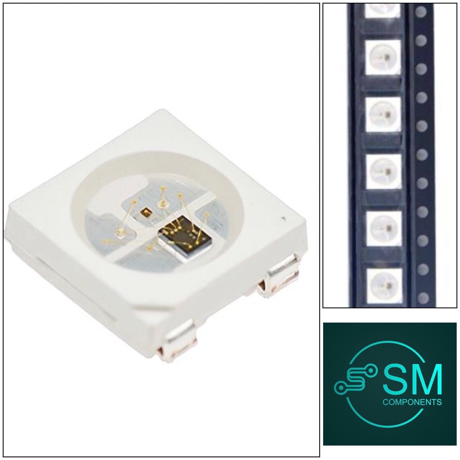 100PCS SK6812 WS2812B RGB 5050 Individually Addressable LED Chip light ...