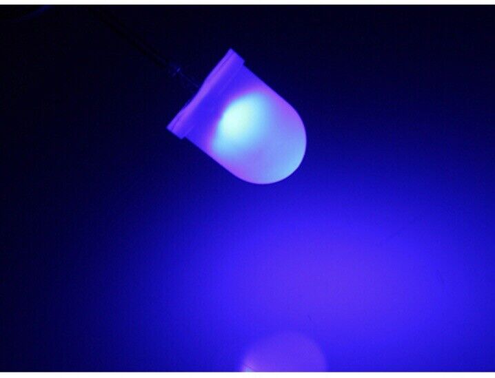 50PCS 10mm BLUE Colour Diffused LED Light Emitting Diode Super Bright LED 465nm