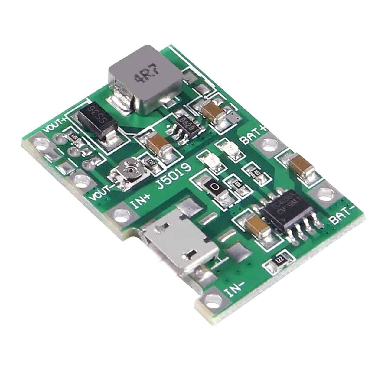 3PCS Lithium Battery Boost J5019 Charging & Protection TP4056 Module Micro USB