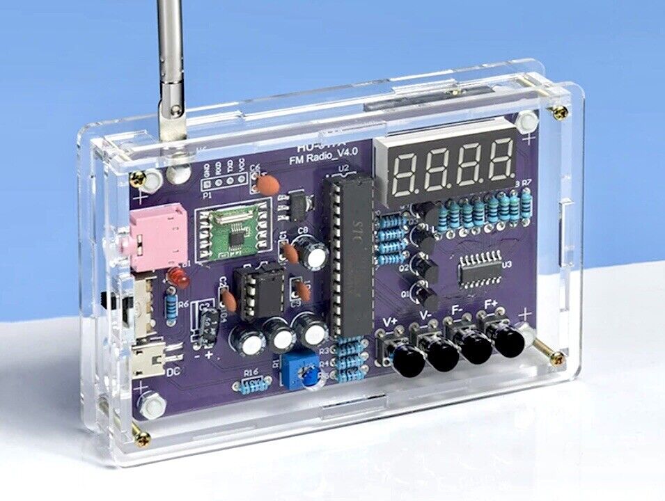 Eeqkit Tutorial HU-017A FM Radio RDA5807S Kit Set Electronic DIY 87-108MHz Inc Shell S ...