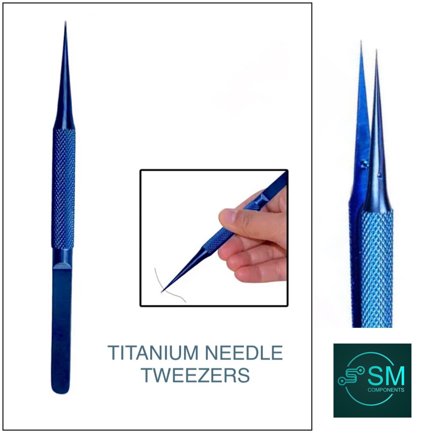 Titanium Alloy 0.15mm Straight Point Professional Tweezer for Electronics Repair