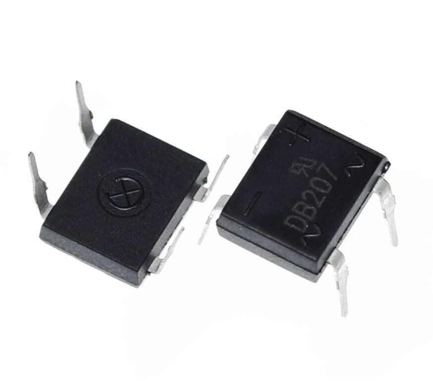 10PCS DB207 Bridge Rectifier 2A 1000V 4-Pin Single Package Electronic DIY