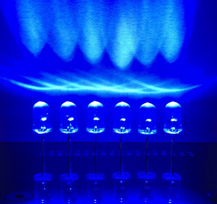 100PCS 5mm Blue LED Flicker Flame Diodes DIY Candle Light Emitting Dio ...