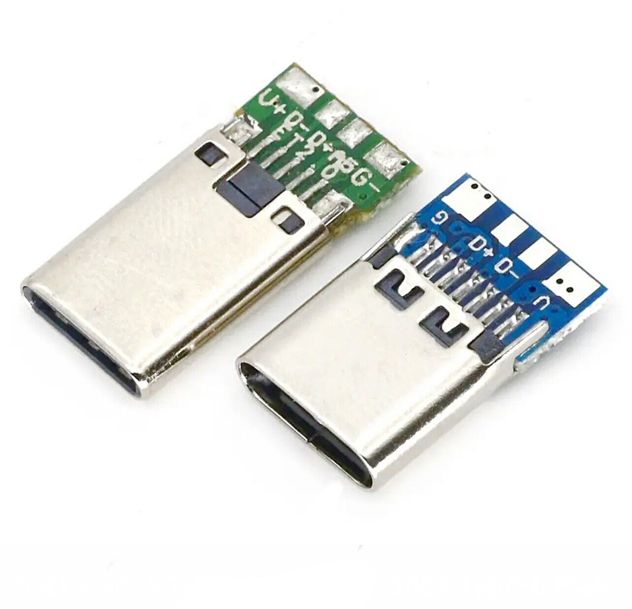 2 Sets 4pc USB Type C M/F Plug Connector + Socket Board DIY Project 10-14 Pin