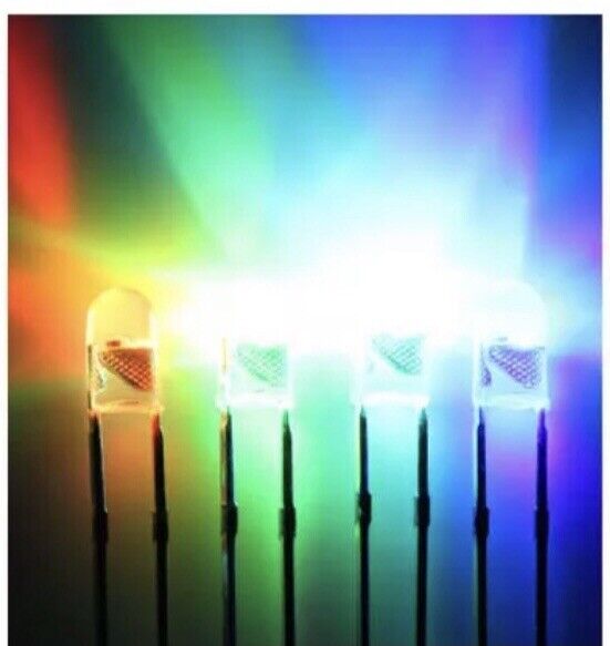 3mm LED Light Emitting Diode RGB SLOW flash 100pcs  F3 CLEAR Round Top