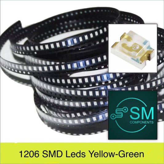 200pcs 1206 SMD YELLOW-GREEN 570nm LED Components Light Emitting Diodes