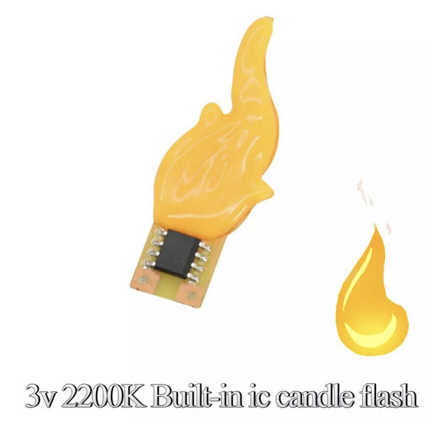 LED Flicker Flame Diode Candle True Colour Flame DIY Candle Light Emitting Diode