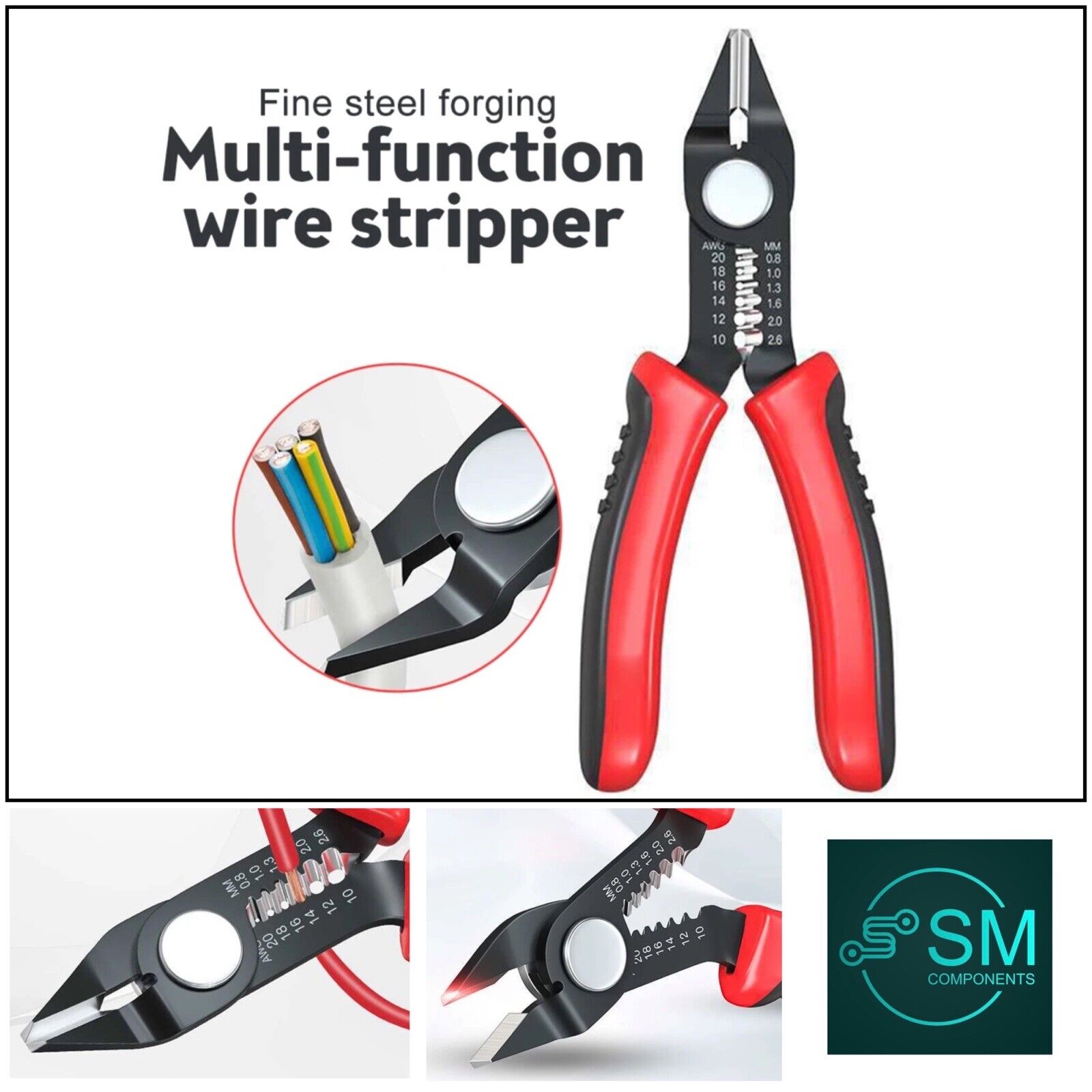 1 Pr Electronic Wire Cable Strippers & Snips Flush Cutter Nipper Cutti ...