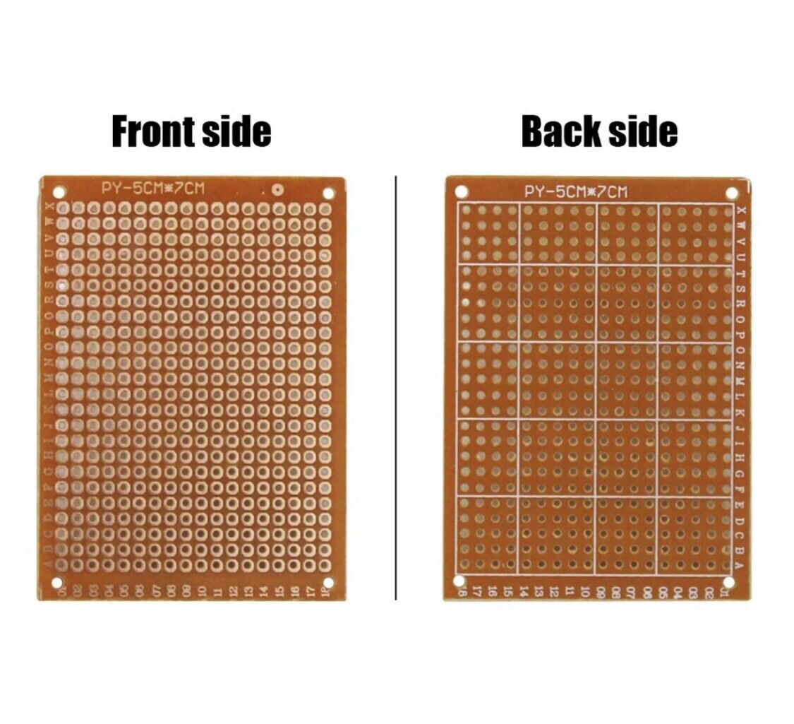 10PC 5x7cm FR-2 Prototype Perfboard Universal Circuit Paper PCB Board ...