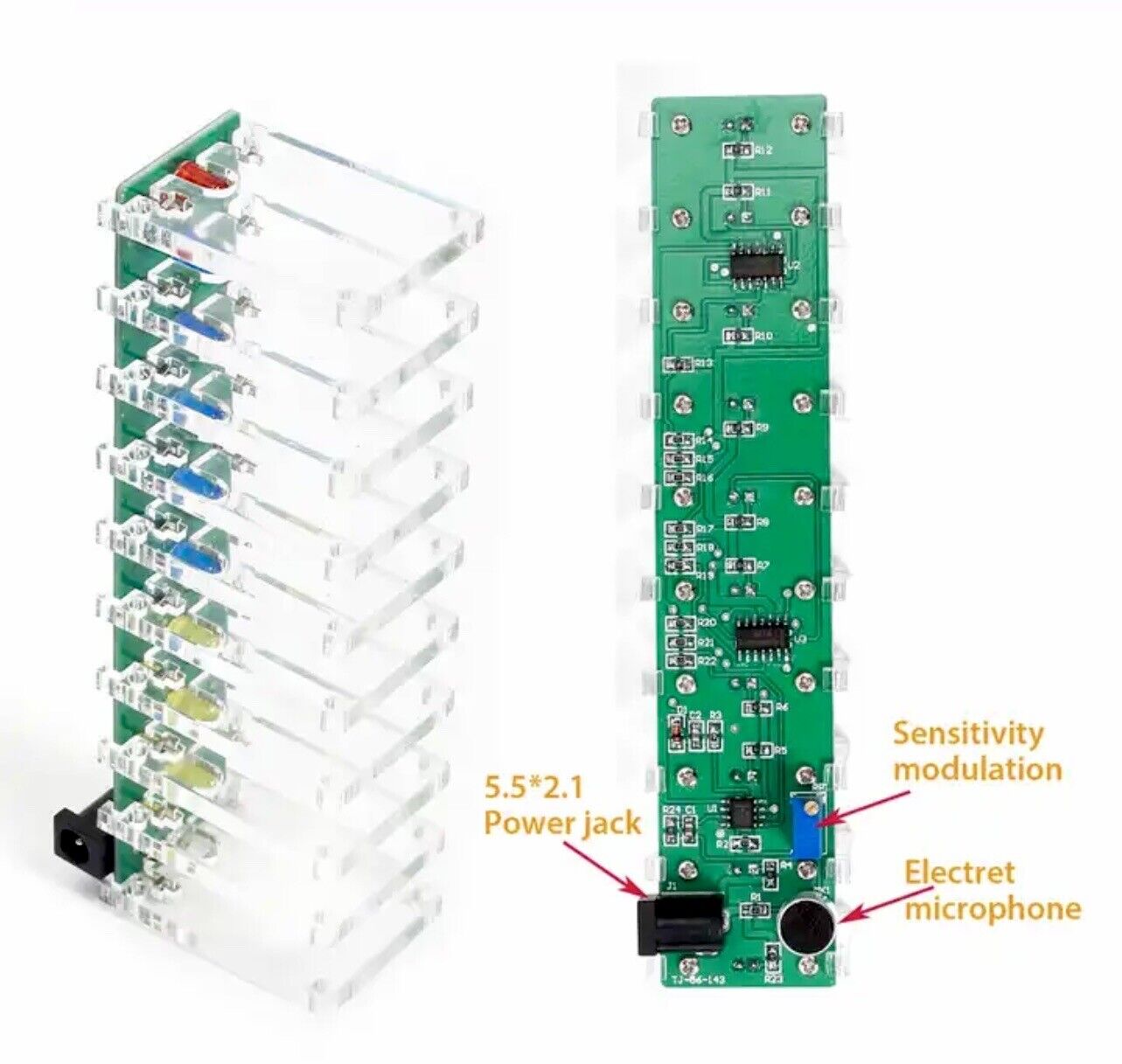 Sound Control Column Voice VU Tower DIY Practical LED Music Crystal SMD Parts