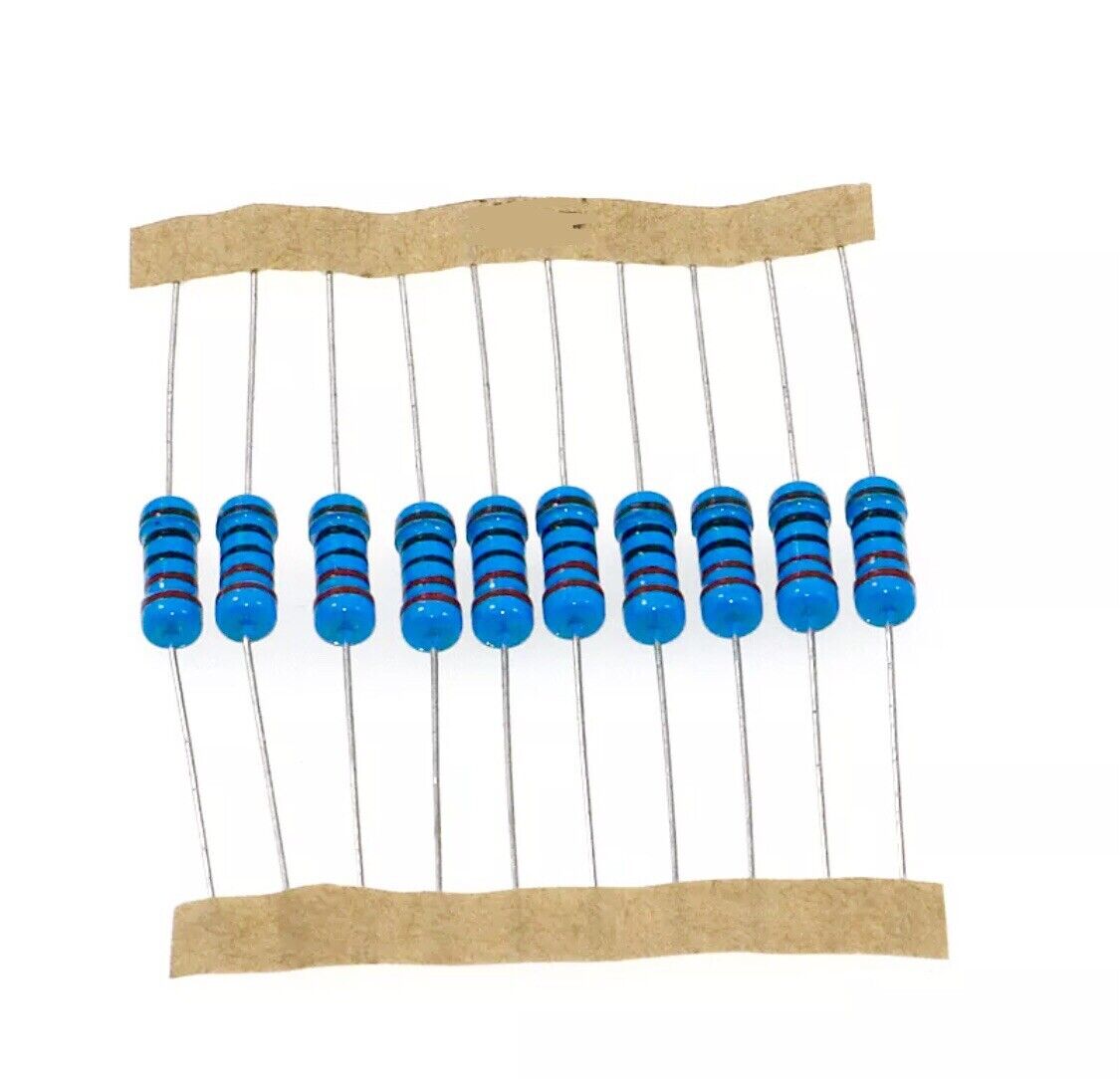 300PCS 1 Watt Metal Film Resistor Assortment Kit 30 Values 1% Precision 10Ω-1MΩ