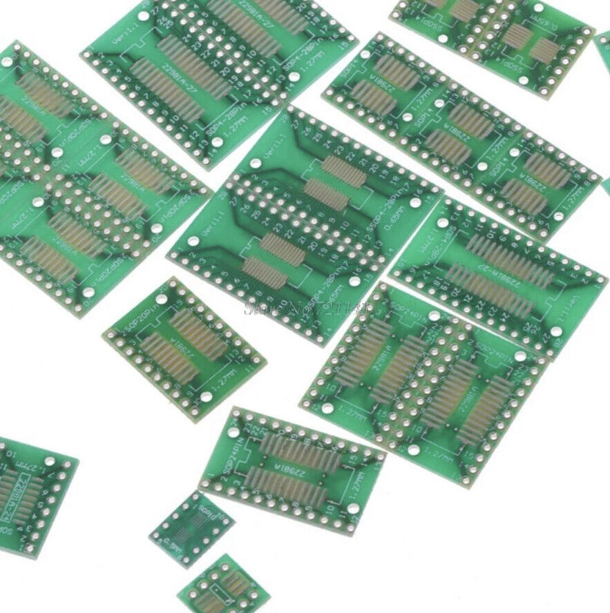 35pcs 7 Types X 5Pcs PCB Board Kit SMD To DIP  SOP MSOP SSOP TSSOP SOT23 8 10 14