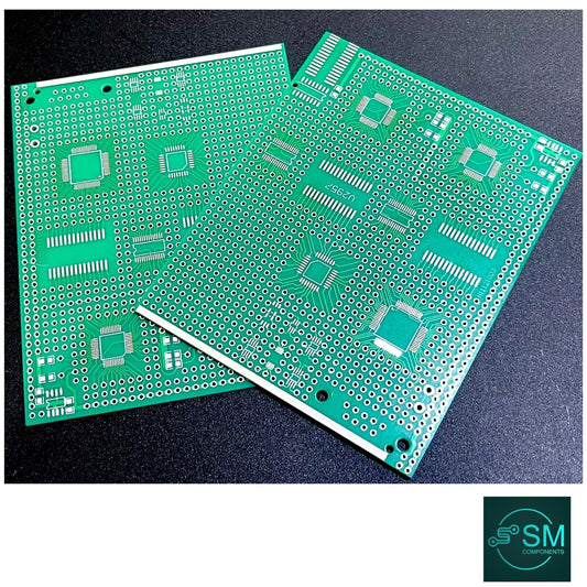 2PC Single Side FR4 DIY LQFP Prototype Universal SMD PCB Circuit Board 9X11cm