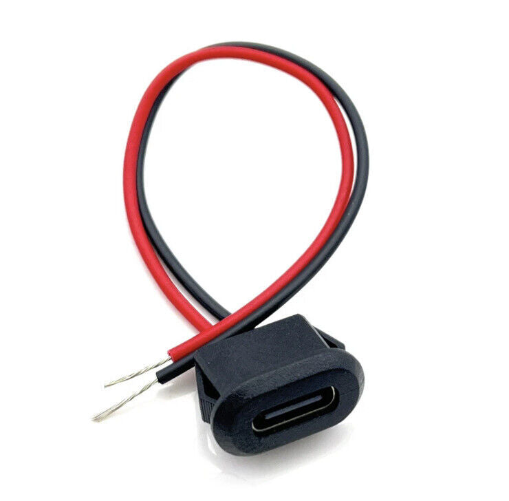 5 X Female USB-C Socket 2 Pin Connector USB-C Type Charging DIY Projec ...